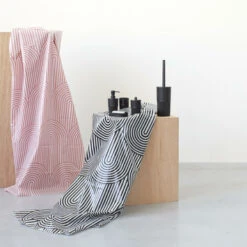 Sealskin Douchegordijn Brave 180x200cm Zwart/wit -Badkamer Verkoop Winkel 123 2791