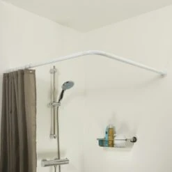 Sealskin Douchegordijnstang Seallux Combi Wit -Badkamer Verkoop Winkel 123 2808