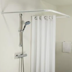 Sealskin Douchegordijnstang Seallux Combi Wit -Badkamer Verkoop Winkel 123 2809