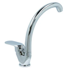 OK Keukenkraan Met Hoog Gebogen Uitloop En Hendel Chroom -Badkamer Verkoop Winkel 123 2835