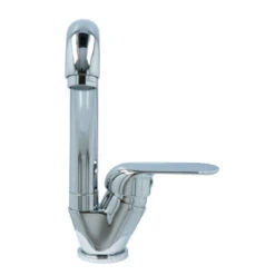 OK Keukenkraan Met Hoog Gebogen Uitloop En Hendel Chroom -Badkamer Verkoop Winkel 123 2838