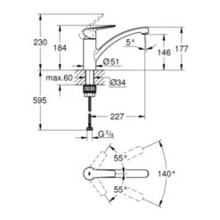 Grohe Quickfix Keukenkraan Start Lage Uitloop Supersteel -Badkamer Verkoop Winkel 123 2857