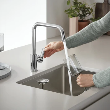 Grohe Keukenkraan Start Hoge U-uitloop QuickFix Chroom 9 Grohe Keukenkraan Start Hoge U-uitloop QuickFix Chroom - Afbeelding 7
