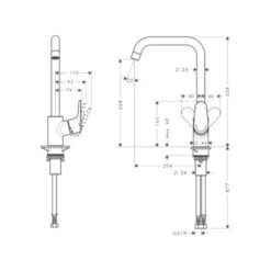 Hansgrohe Keukenkraan Ecos L Met Hendel Chroom -Badkamer Verkoop Winkel 123 2952