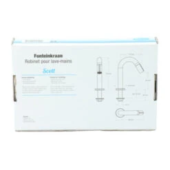 Atlantic Fonteinkraan Scott Met Draaiknop Messing -Badkamer Verkoop Winkel 123 2964