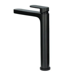 Absolut Wastafelkraan Iode Hoge Uitloop Met Hendel En Waste Zwart -Badkamer Verkoop Winkel 123 3002