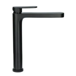 Absolut Wastafelkraan Iode Hoge Uitloop Met Hendel En Waste Zwart -Badkamer Verkoop Winkel 123 3005