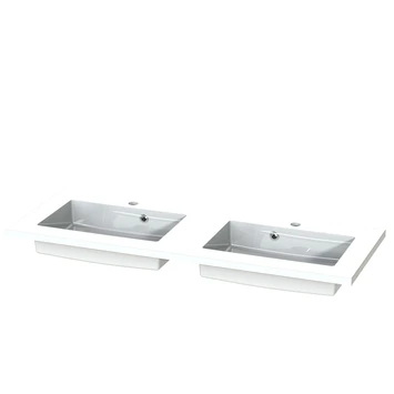 Tiger Reverse Meubelset 2x60 Cm Met 4 Lades Naturel Eik / Mat Wit Inclusief 2 Quadro Wastafels Hoogglans Wit 6 Tiger Reverse Meubelset 2x60 Cm Met 4 Lades Naturel Eik / Mat Wit Inclusief 2 Quadro Wastafels Hoogglans Wit - Afbeelding 4