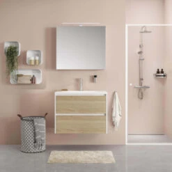 Tiger Reverse Meubelset 80 Cm Met 2 Lades Naturel Eik / Mat Wit Inclusief Quadro Wastafel Hoogglans Wit 21 Tiger Reverse Meubelset 80 Cm Met 2 Lades Naturel Eik / Mat Wit Inclusief Quadro Wastafel Hoogglans Wit -Badkamer Verkoop Winkel 123 319