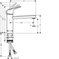 Hansgrohe Keukenkraan Focus M43 Met Hendel Chroom 120 9 Hansgrohe Keukenkraan Focus M43 Met Hendel Chroom 120 -Badkamer Verkoop Winkel 123 3400