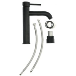 Atlantic Wastafelkraan Spencer Met Hendel Zwart -Badkamer Verkoop Winkel 123 3413