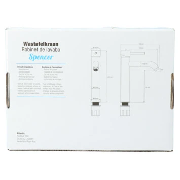 Atlantic Wastafelkraan Spencer Met Hendel Chroom 13 Atlantic Wastafelkraan Spencer Met Hendel Chroom - Afbeelding 11
