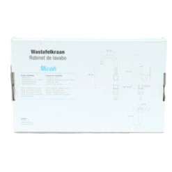 Atlantic Wastafelkraan Micah Met Hendel Chroom -Badkamer Verkoop Winkel 123 3443