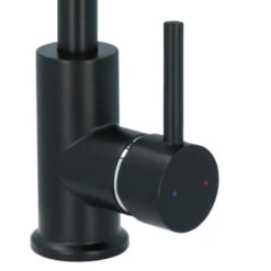 Absolut Wastafelkraan Haiti Met Hendel En Pop-up Afvoerplug Zwart -Badkamer Verkoop Winkel 123 3482