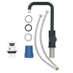 Absolut Wastafelkraan Haiti Met Hendel En Pop-up Afvoerplug Zwart -Badkamer Verkoop Winkel 123 3484