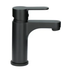 Atlantic Wastafelkraan Parker Met Hendel Zwart -Badkamer Verkoop Winkel 123 3494