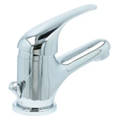 OK Wastafelkraan Met Hendel En Waste Chroom -Badkamer Verkoop Winkel 123 3512