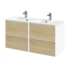 Tiger Reverse Meubelset 2x60 Cm Met 4 Lades Naturel Eik / Mat Wit Inclusief Oval Wastafel Mat Wit 1 Tiger Reverse Meubelset 2x60 Cm Met 4 Lades Naturel Eik / Mat Wit Inclusief Oval Wastafel Mat Wit -Badkamer Verkoop Winkel 123 352