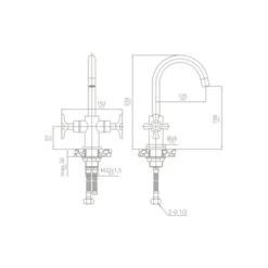 Van Marcke Wastafelkraan Sign 2-knops Chroom -Badkamer Verkoop Winkel 123 3565
