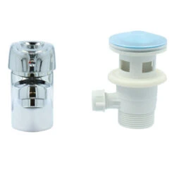 Handson Wastafelkraan Ralph Met Waste Chroom -Badkamer Verkoop Winkel 123 3576