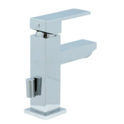 Aqualino Wastafelkraan Panaro Met Hendel En Waste Chroom -Badkamer Verkoop Winkel 123 3588