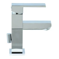 Aqualino Wastafelkraan Panaro Met Hendel En Waste Chroom -Badkamer Verkoop Winkel 123 3589