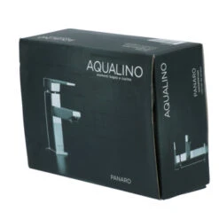 Aqualino Wastafelkraan Panaro Met Hendel En Waste Chroom -Badkamer Verkoop Winkel 123 3596