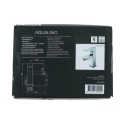 Aqualino Wastafelkraan Panaro Met Hendel En Waste Chroom -Badkamer Verkoop Winkel 123 3597