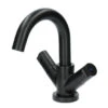 Aqualino Wastafelkraan Fortore 2-knops Met Waste Zwart -Badkamer Verkoop Winkel 123 3610