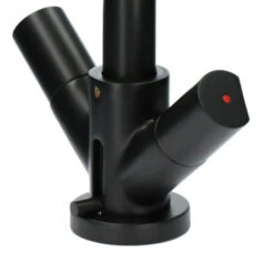 Aqualino Wastafelkraan Fortore 2-knops Met Waste Zwart -Badkamer Verkoop Winkel 123 3618