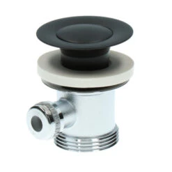 Aqualino Wastafelkraan Fortore 2-knops Met Waste Zwart -Badkamer Verkoop Winkel 123 3620