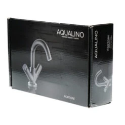 Aqualino Wastafelkraan Fortore 2-knops Met Waste Zwart -Badkamer Verkoop Winkel 123 3622