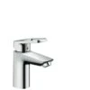 Hansgrohe Wastafelkraan Logis Loop 100 Met Hendel En Waste Chroom -Badkamer Verkoop Winkel 123 3645