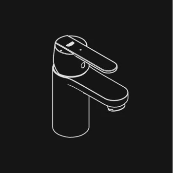 GROHE Wastafelkraan Get S-size Met Hendel En Afvoerplug Wit 4 GROHE Wastafelkraan Get S-size Met Hendel En Afvoerplug Wit - Afbeelding 2