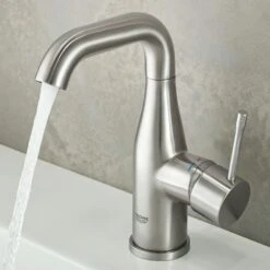 GROHE Wastafelkraan Essence M-size Met Hendel En Waste Supersteel -Badkamer Verkoop Winkel 123 3711