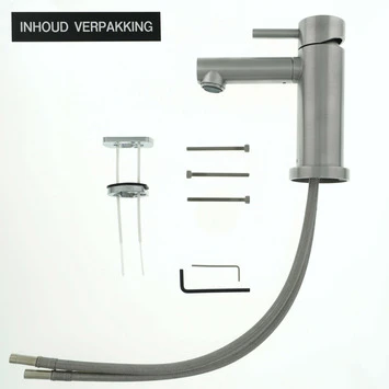 Tiger Wastafelkraan Boston Met Hendel RVS 8 Tiger Wastafelkraan Boston Met Hendel RVS - Afbeelding 6