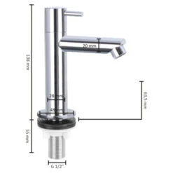 Differnz Fonteinkraan Recht Chroom -Badkamer Verkoop Winkel 123 3766