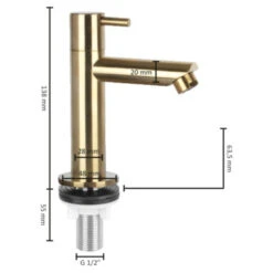 Differnz Fonteinkraan Recht Mat Goud -Badkamer Verkoop Winkel 123 3806