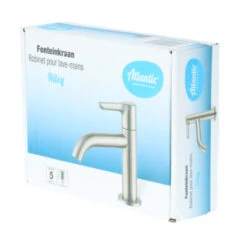 Atlantic Fonteinkraan Riley Met Hendel RVS 22 Atlantic Fonteinkraan Riley Met Hendel RVS -Badkamer Verkoop Winkel 123 3829