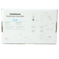 Atlantic Fonteinkraan Scott Met Draaiknop Zwart -Badkamer Verkoop Winkel 123 3841