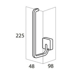Tiger Reserverolhouder Impuls Hangend RVS -Badkamer Verkoop Winkel 123 3906
