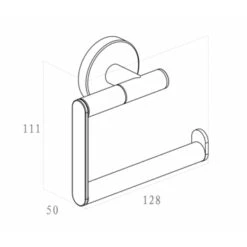Marho Toiletrolhouder Luxor Zonder Klep Zwart -Badkamer Verkoop Winkel 123 3915