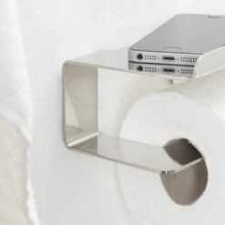 Tiger Toiletrolhouder Colar Met Plateau Chroom -Badkamer Verkoop Winkel 123 3925