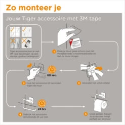 Tiger Toiletrolhouder Colar Met Plateau Chroom -Badkamer Verkoop Winkel 123 3933