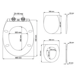 Tiger WC Bril Boston Wit/Chroom Kunststof Met Softclose -Badkamer Verkoop Winkel 123 4090