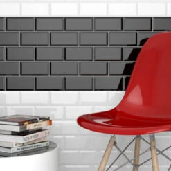 Wandtegel Metro Zwart 7,5x15 Cm 0,5 M² 7 Wandtegel Metro Zwart 7,5x15 Cm 0,5 M² -Badkamer Verkoop Winkel 123 4128