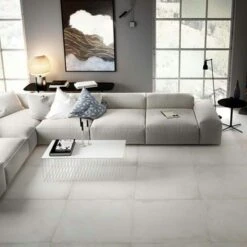 Vloertegel Ballerup Wit 60x60 Cm 1,44 M² 7 Vloertegel Ballerup Wit 60x60 Cm 1,44 M² -Badkamer Verkoop Winkel 123 4302