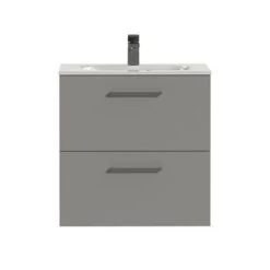 Tiger Badkamermeubel Studio 60cm Matgrijs/wit Met Vierkante Greep