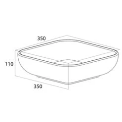 Tiger Badkamermeubel Studio 60cm Hoogglans Wit/witte Waskom Met Vierkante Greep -Badkamer Verkoop Winkel 123 443