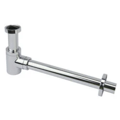 Sanivesk Luxe Design Fonteinsifon Chroom 5/4"x32mm LAAG Model -Badkamer Verkoop Winkel 123 4441